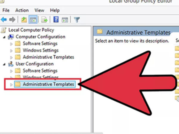 Searh for Network in Local Group Policy Editor