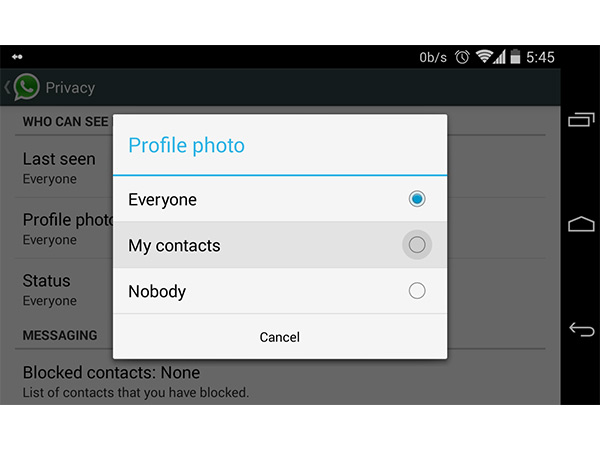Trick 3: Hide Profile Photo 