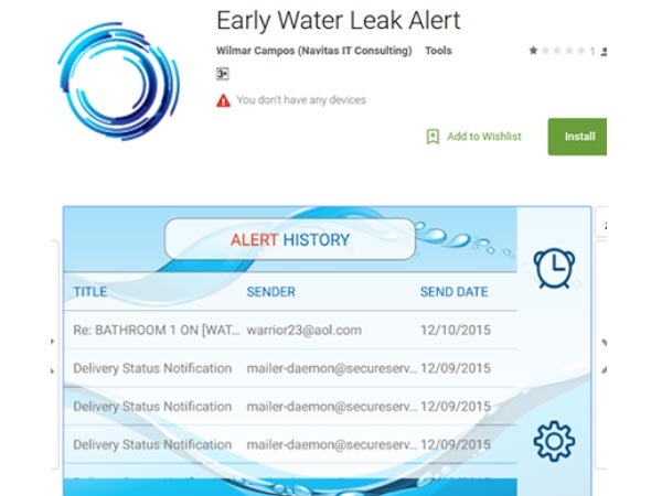 Early Water Leak Alert