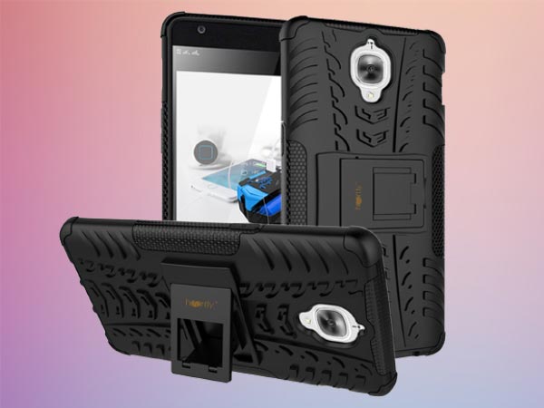 Heartly Tough Hybrid Flip Kick Stand Spider Hard Dual Shock Proof Rugged Armor Bumper Back Case Cover For OnePlus 3