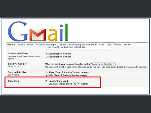 #2 Tap on UNDO Mail Option