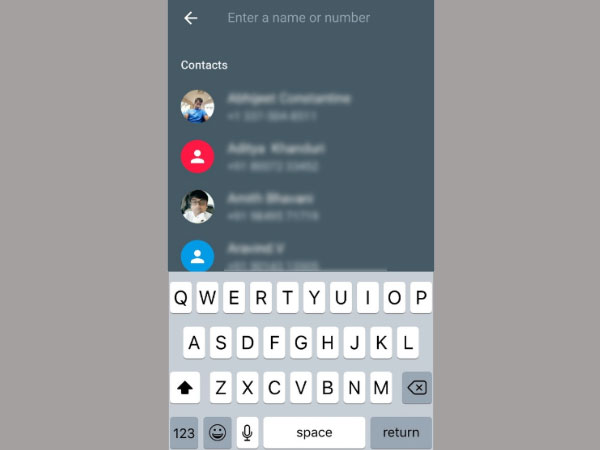 Step 3: Choose whom you intend to chat with
