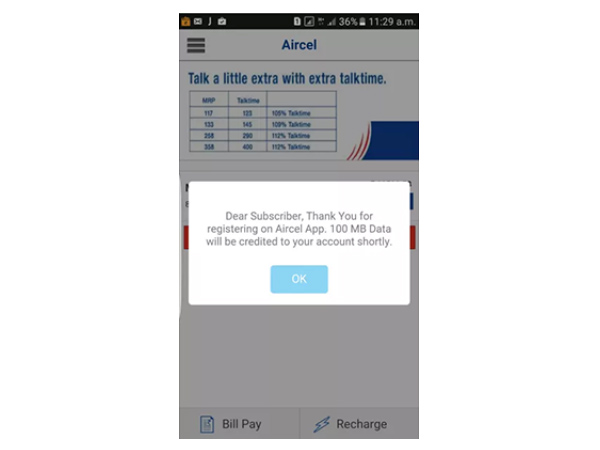 Get Free 3G Internet on Your Aircel Number Instantly