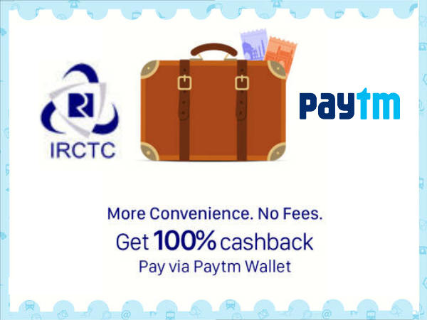 Now, You Can Book Train Tickets From IRCTC Using Paytm Now, You Can Book Train Tickets From IRCTC Using Paytm