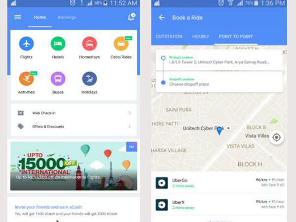 Now Its Possible to Book Uber from Yatra App