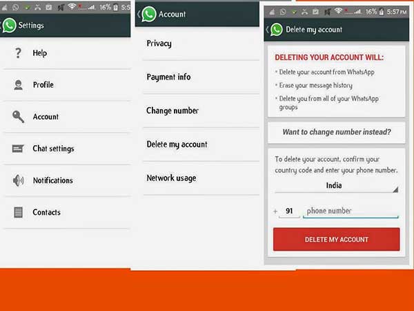 Step 1: Delete Your WhatsApp Account!