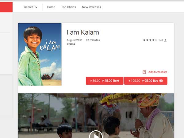 #1: Open Google Play Store and Go to the Movie Section