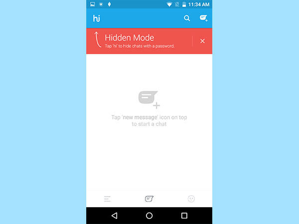 Step1: Open Hike and set up hidden mode