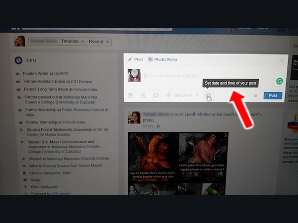 Now You Can Go Back to the Previous Years and Share a Post on Facebook