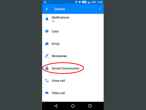 Step 4: Click on Secret Conversation