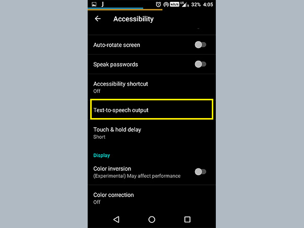 Text-to-Speech output