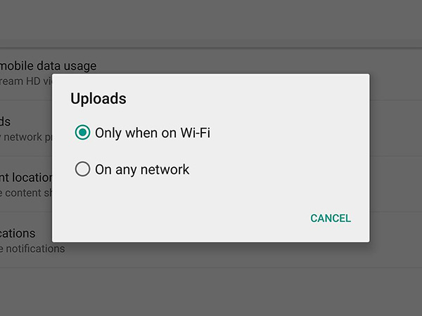 Save Mobile Data by Limiting the Usage