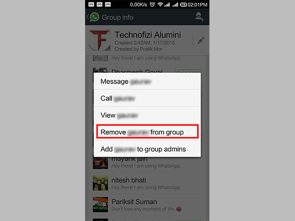 Remove Admin from A WhatsApp Group