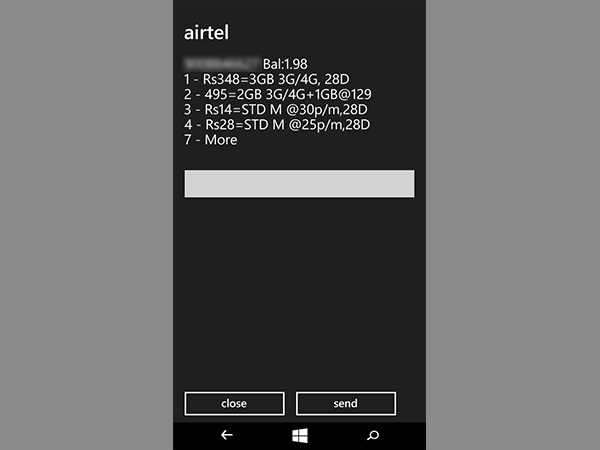 A. Dial A USSD code from Keypad