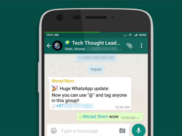 @Mention Feature Makes Conversation Much Interactive