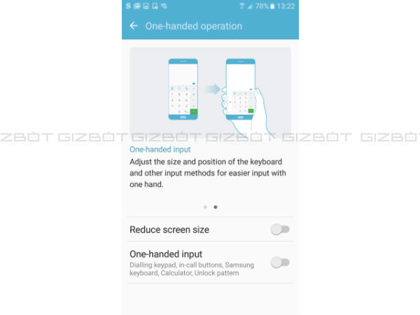 One-handed operation