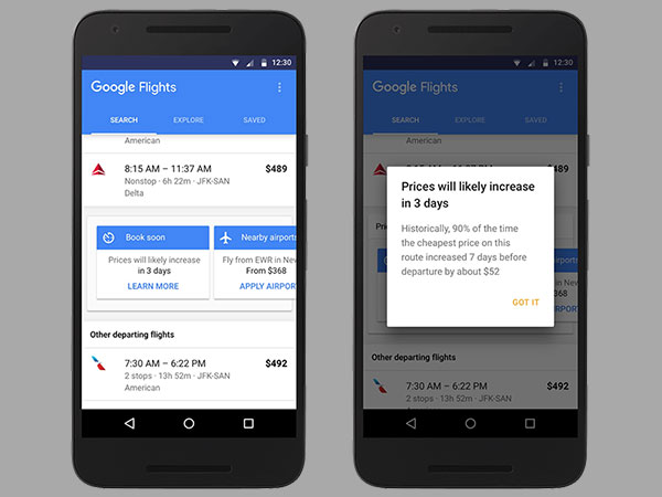 Here's How Google Lets You Know the Best Time to Book A Flight