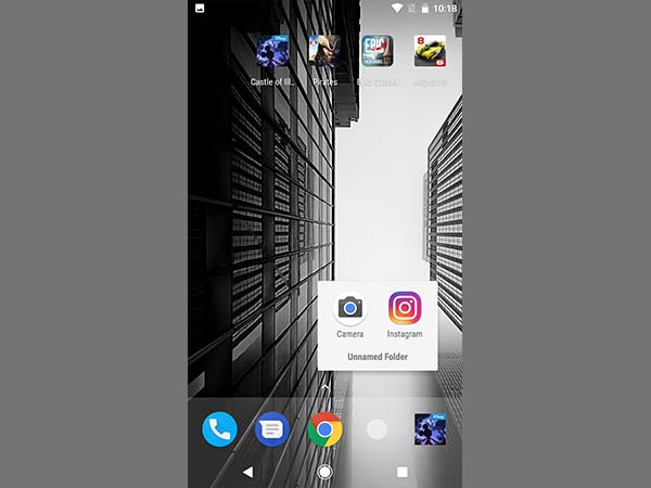 Add folders in the dock