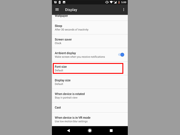 Step 5: The same can be done to Font as well