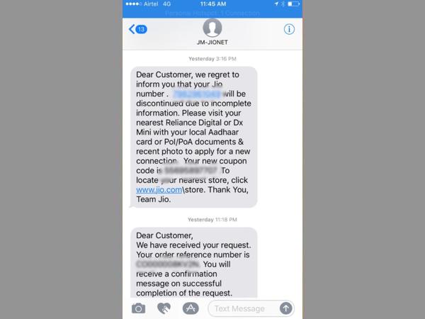 Jio is already alerting its users