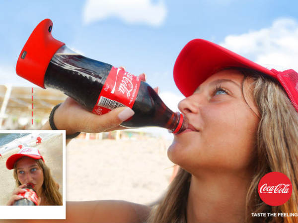 Coca-Cola bottle that clicks a selfie in a jiffy