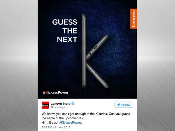 Lenovo K6 Power with massive 4,000mAh battery coming to India Lenovo K6 Power with massive 4,000mAh battery coming to India