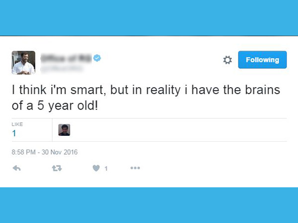 Rahul Gandhi's Hackers Calls Him 