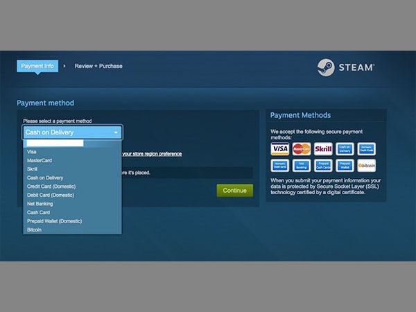 Rejoice Gamers: Steam is Now Allowing Cash On Delivery in India