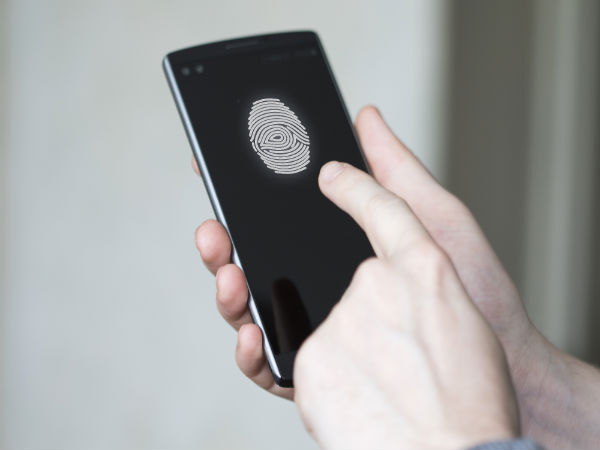 Fingerprint sensor within the display 