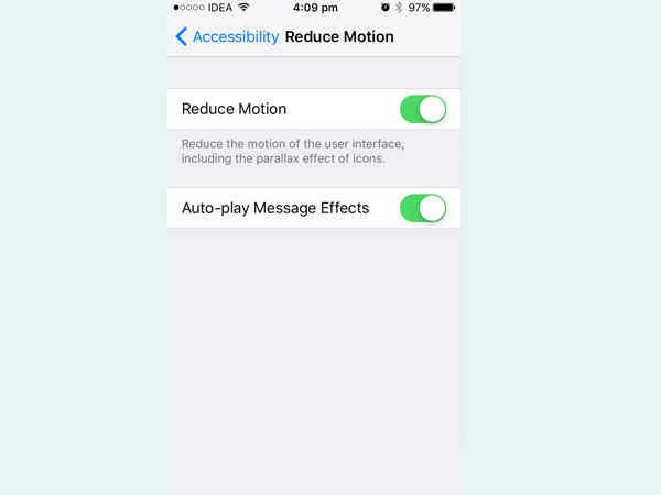 Get rid of the animations to speed up your iPhone 