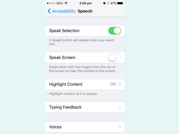 Your iPhone can speak  