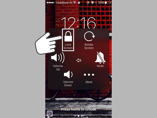 How to lock an Apple iPhone screen with a broken power button 