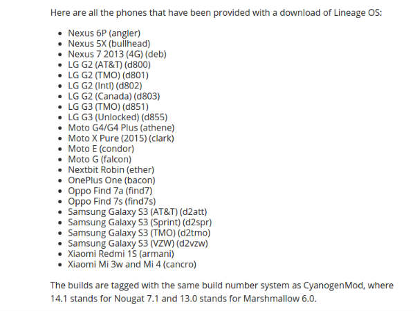 Lineage OS is now available for download