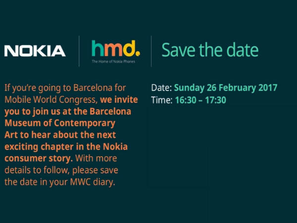 HMD Global sends invites for February 26 launch event HMD Global sends invites for February 26 launch event