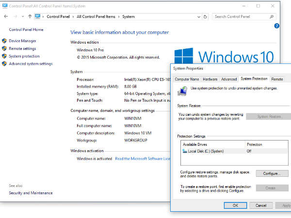 Restore your PC from a system restore point