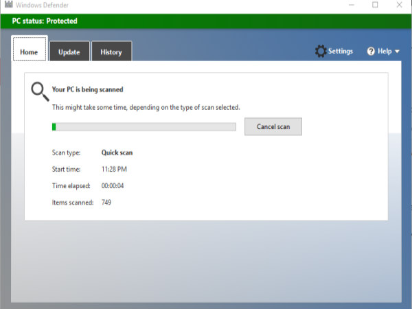 Scan and remove malwares or viruses