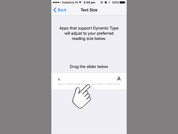 How to change the size of font on an iPhone