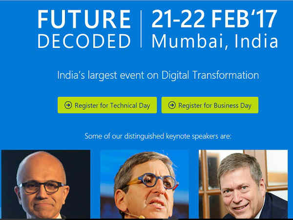 Microsoft Future Decoded Event- February 21-22