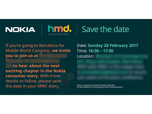 Nokia sends out MWC 2017 media invites for February 26