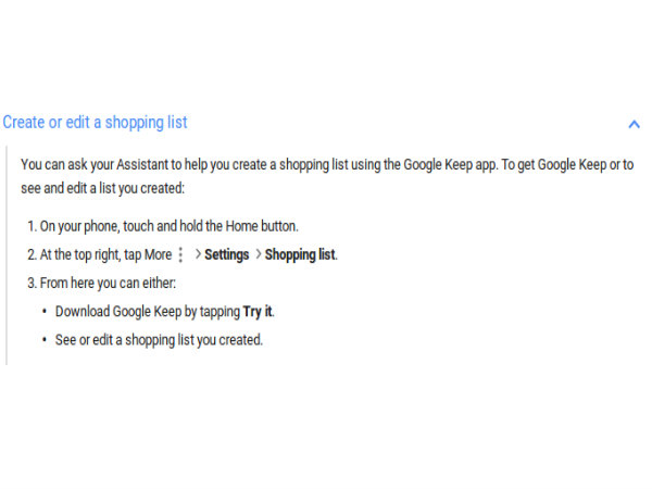 How to create or edit a shopping list
