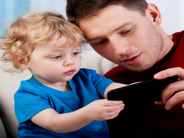 Giving the phone to the kids: