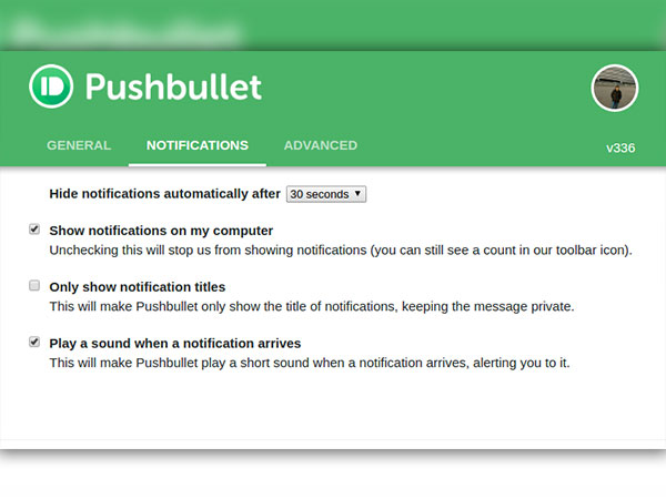 To change default notification settings: