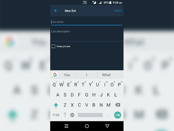 Create List