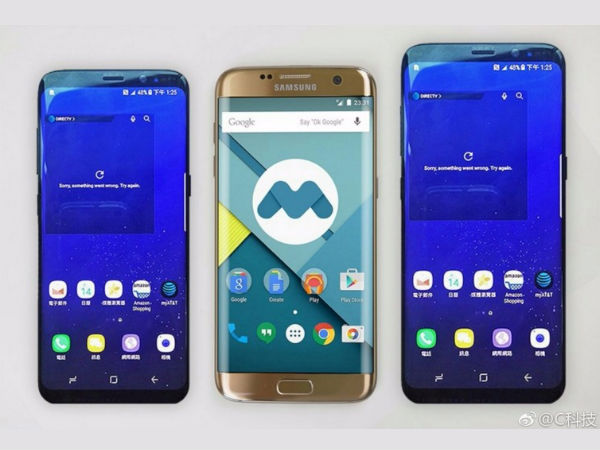 Samsung Galaxy S8, S8 Plus shown along with Note 7, S7 edge