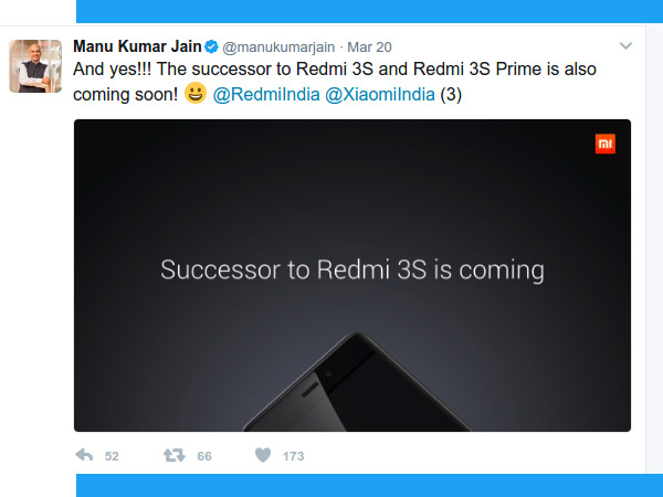Xiaomi to launch Redmi 3S and Redmi 3S Prime successors in India soon