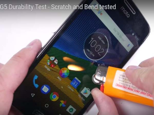 The screen does a good job in the burn test
