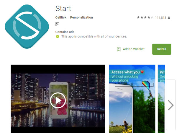 Shortcuts on Android lock screen