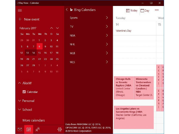 Follow favorite events and schedules 