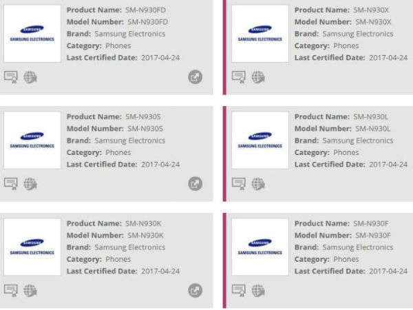 List contains six new devices