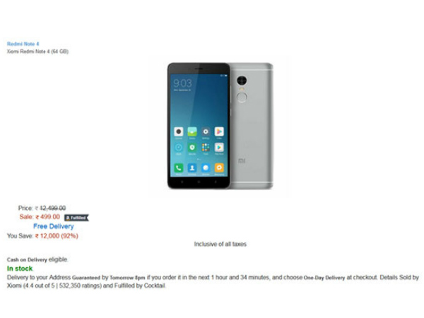 Xiaomi Redmi Note 4 with Amazon logo? Sounds very wrong